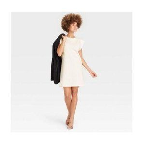 SLEEVELESS T-SHIRT DRESS - A NEW DAY WHITE XS